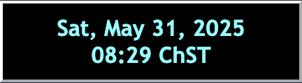 Sat, May 31st, 2025, 08:29 ChST